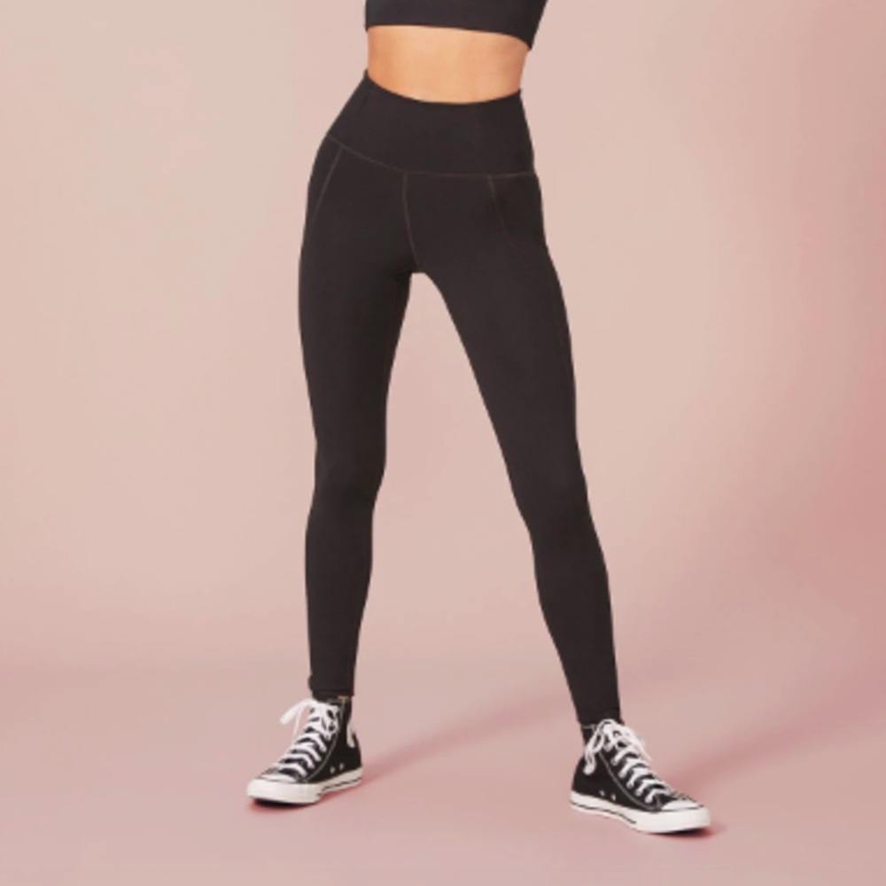 Girlfriend Collective Black Compression‎ High Rise Leggings